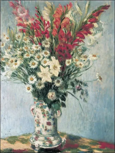 Qui a peint ce charmant de vase de fleurs où les marguerites prédominent ?