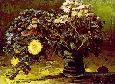 Qui a peint ce tableau intitulé "Vase avec marguerites" ?