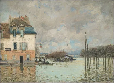 Quel peintre a représenté sur sa toile "L'Inondation à Port Marly" ?