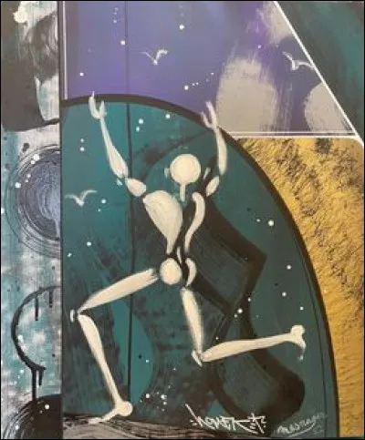 Jerome Mesnager a peint ce tableau, qui semble représenter une image du film... ?