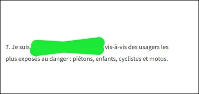 Le 7e point va sans dire, mais va mieux tout de même en l'énonçant clairement.