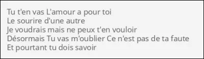 Musique : Qui a chanté : "Après toi Je ne pourrai plus vivre , non plus vivre Qu'en souvenir de toi" ?