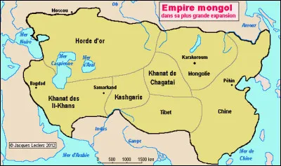 En quelle année a été fondé l'empire mongol ?