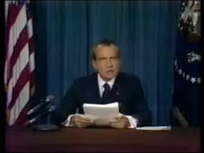 Démission de Nixon après le scandale du Watergate :