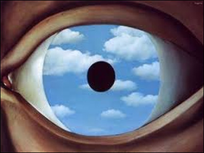 Ce tableau d'un oeil géant, dont l'iris est le fameux ciel nuageux si fréquent chez Magritte, porte le nom "Le faux .... " ?