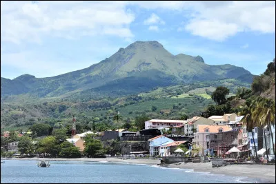 Dans quelle île se situe la montagne Pelée ?