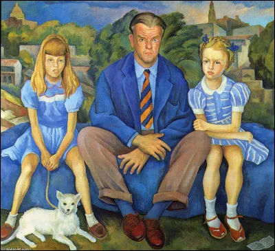 Qui a peint Richard Allen Knight et ses filles (1946) ?