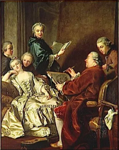 En 1757 il peint son oncle et sa famille