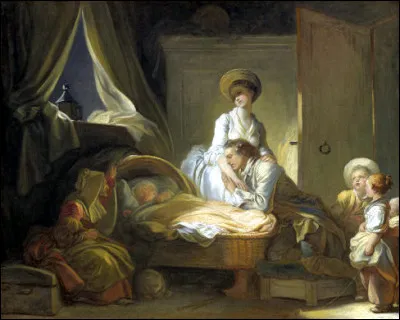 Qui a peint "une visite à la nursery" en 1775