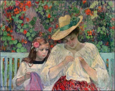 Quel peintre a réalisé "La Leçon de couture" ?