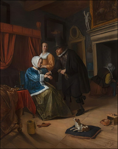 Quel peintre hollandais du XVIIe a réalisé "La Fille malade" ?