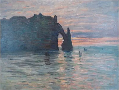 "Soleil couchant à Etretat" est une toile de quel impressionniste ?