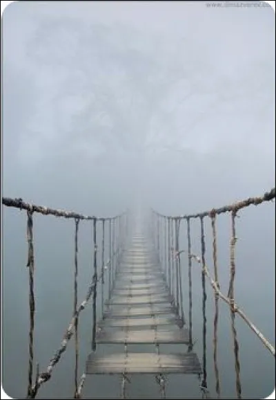 J'ai traversé cette passerelle et elle était sur le point de s'effondrer.