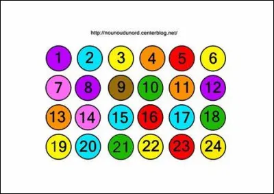 De quelle couleur est le 1 ?