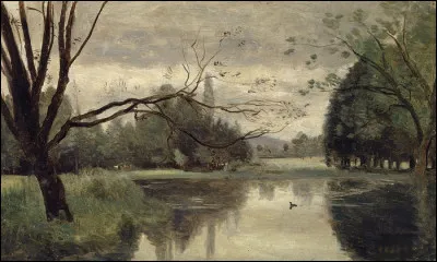 Quel peintre a réalisé "Mortefontaine, l'étang aux canards" ?