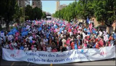 Ce 24 mars, entre 300 000 manifestants (chiffre de la Police) et 1,4 million de manifestants, à l'appel du collectif "La Manif pour tous", s'opposaient au mariage homosexuel et à l'homoparentalité : c'était en ...
