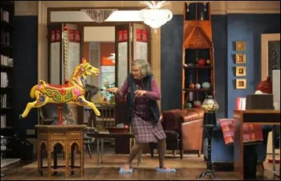 Un splendide cheval à bascule ou cheval de manège dans cette belle maison pleine de couleurs, qui accueille un petit poilu venu d'Amérique du sud...