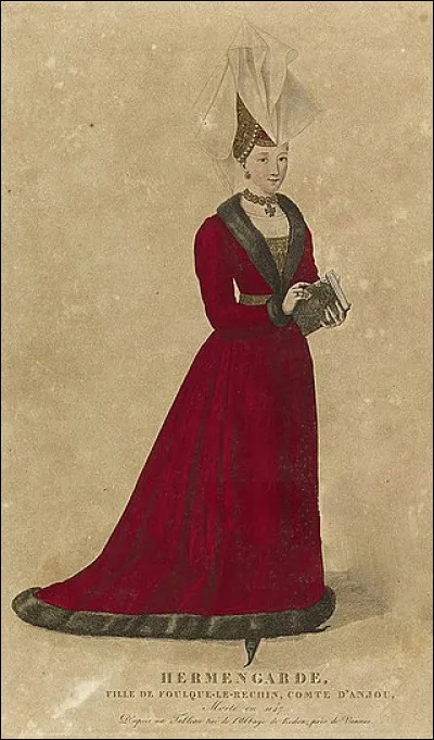 En quelle ann&eacute;e Ermengarde d'Anjou est-elle d&eacute;c&eacute;d&eacute;e ?