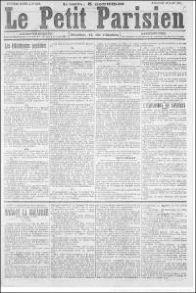 En octobre 1903, un concours, qui a fait fureur, a été organisé par " Le Petit Parisien ". De quel concours s'agit-il ?