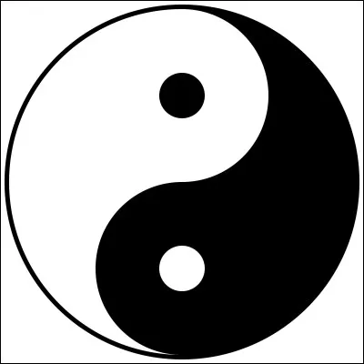 Sur le symbole du yin et du yang, quelle couleur correspond au yang ?