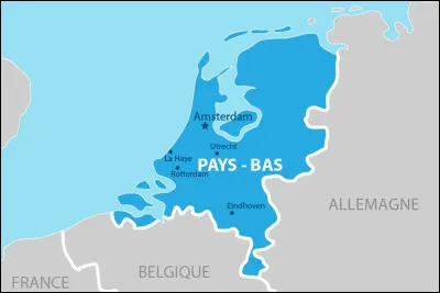 Sur le drapeau des Pays-Bas, où se situe la bande bleue ?