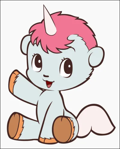 Quel est cet animal de fiction en U, de l'Univers manga, une petite licorne bleue qui possède de nombreux pouvoirs magiques ?