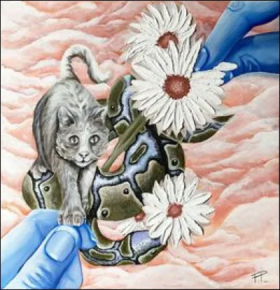 Dès que l'on voit ce tableau ("Chat" par Bleu Platine), on pense au film... ?