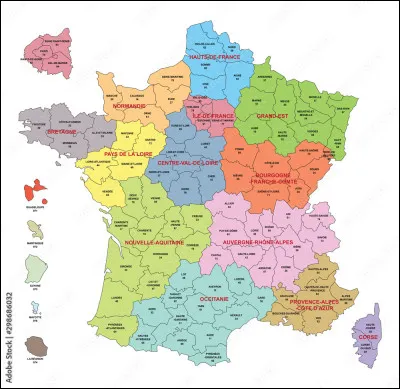 Combien la France compte-t-elle de départements au total ?