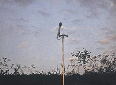 Mais avec quel groupe le producteur Brian Eno a-t-il planté ce micro sur la pochette de leur album en commun en 1977 ?