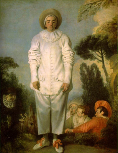 Quel peintre français du XVIIIe a réalisé le tableau "Pierrot" ?