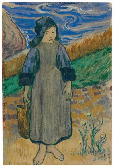 Quel peintre a réalisé "Jeune bretonne au bord de la mer" ?