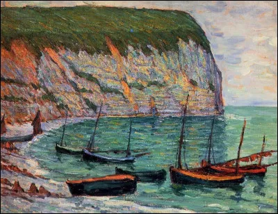 Qui a peint "Bateau de pêche au rivage" ?