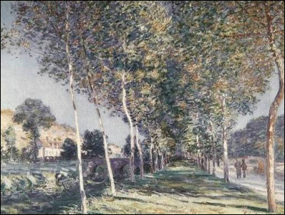 Qui a peint "Allée de peupliers aux environs de Moret-sur-Loing" ?