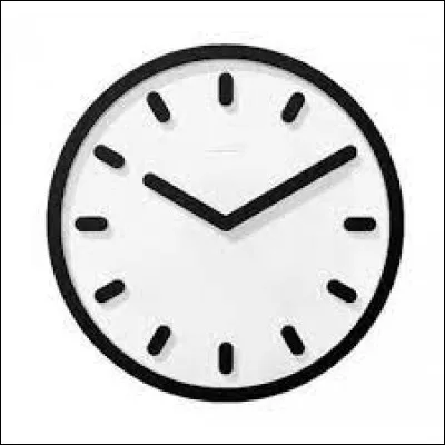 Si la petite aiguille de l'horloge pointe le 6 et la grande pointe le 10, il est :