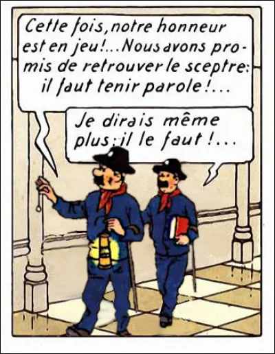 "Le Sceptre d'Ottokar" > Que font-ils dans le palais du roi Muskar XII de Syldavie, habillés en mineurs ?