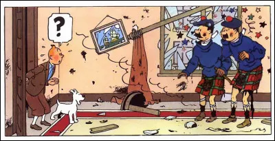 "Le Sceptre d'Ottokar" > On peut dire qu'ici, les Dupondt on eu chaud ! Mais comment étaient-ils attifés, avant cette explosion ?