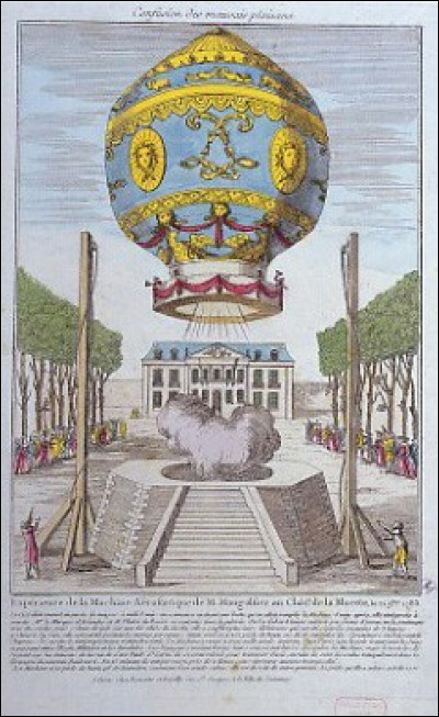 Tout avait commencé le 19 septembre 1783, pour le 1er vol habité de l'histoire : les frères Montgolfier envoient dans l'azur parisien ... (Complétez !)