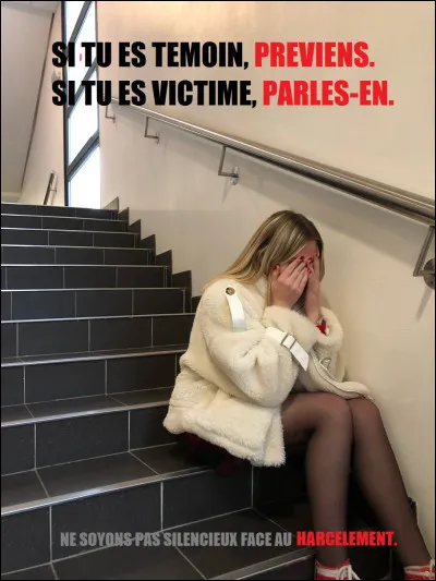 D'après une enquête en 2017, quel est le pourcentage d'élèves harcelés au collège ?