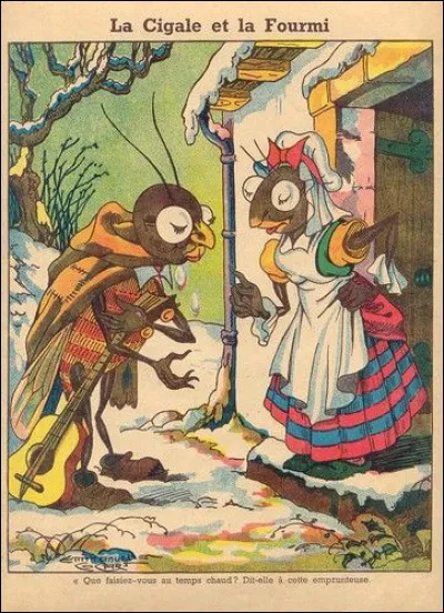 Complétez ces vers issus de "La Cigale et la Fourmi" : "La cigale ayant chanté tout l'été se trouva fort dépourvue quand...