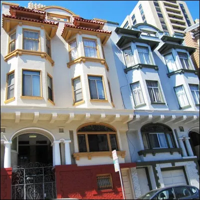 Quelle fenêtre, apparue au XVIIIe siècle en Angleterre et populaire à San Francisco, est un type doriel ?