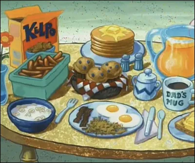 Dans quel dessin animé peut-on voir ce petit-déjeuner ?