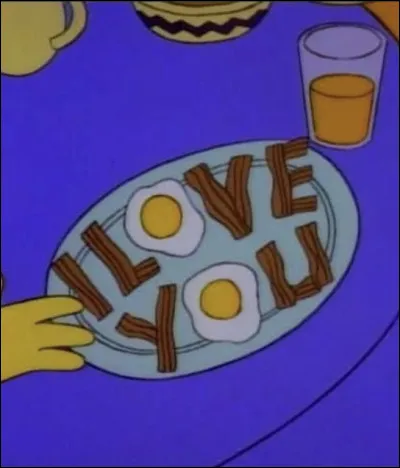Dans quel dessin animé peut-on voir cette jolie assiette d'ufs et de bacons ?