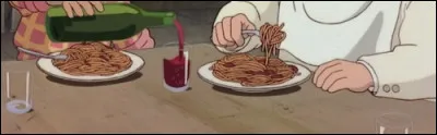 Dans quel Ghibli pouvons-nous voir cette assiette de spaghettis bolognaise ?