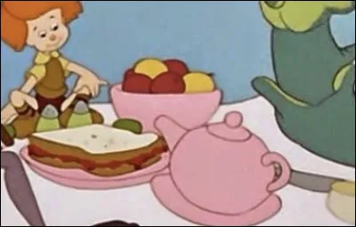 Dans quel Disney pouvons-nous voir ce sandwich et cette corbeille de fruits ?