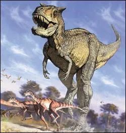 Comment s'appelle ce dinosaure ? Tout au fond .