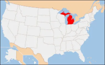 Cet État est situé dans la région des Grands Lacs du Midwest américain et possède la ville de Detroit, centre important de l'industrie automobile américaine. Quel est-il ?