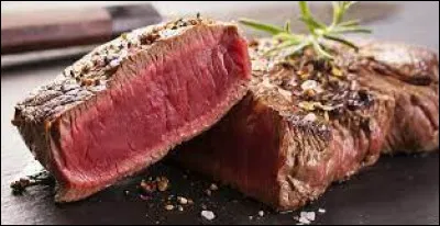 Quelle est la température d'une viande rouge saignante à cur ?
