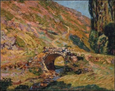 Quel peintre a réalisé "Pont dans les montagnes" ?