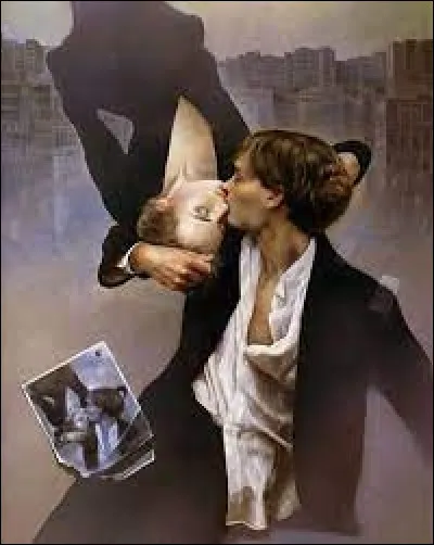 Alberto Pancoba a peint ce baiser à l'envers, qu'on peut croire issu du film... ?