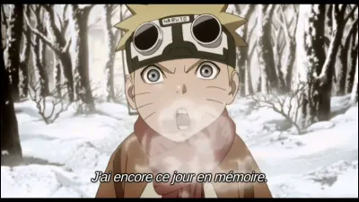 De quelle couleur étaient les lunettes de Naruto lorsqu'il était petit ?